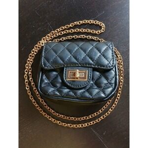 Urban Expressions Quilted Removable Gold Metal Chain Vegan Sh Clutch SmBag #1541